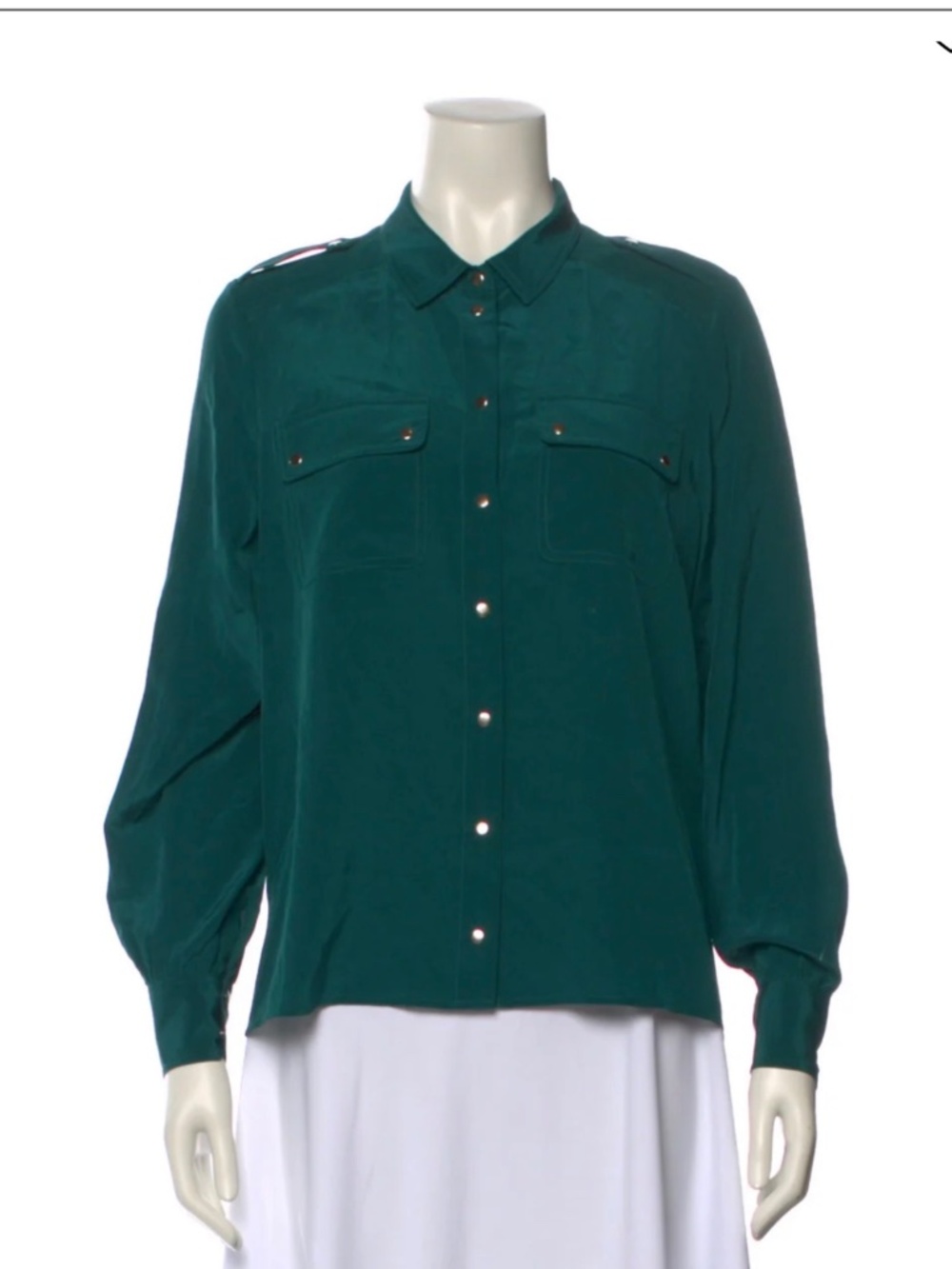 Sézane Silk Long Sleeve Button-Up Top- size 36- us4- small
